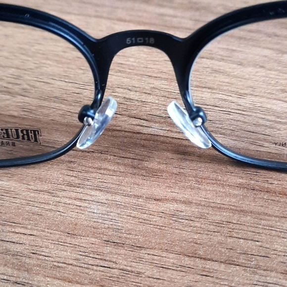 NEW Black Eyeglass Frame w/ case, Rx'able, True Religion, small, black metal uni - Picture 5 of 7